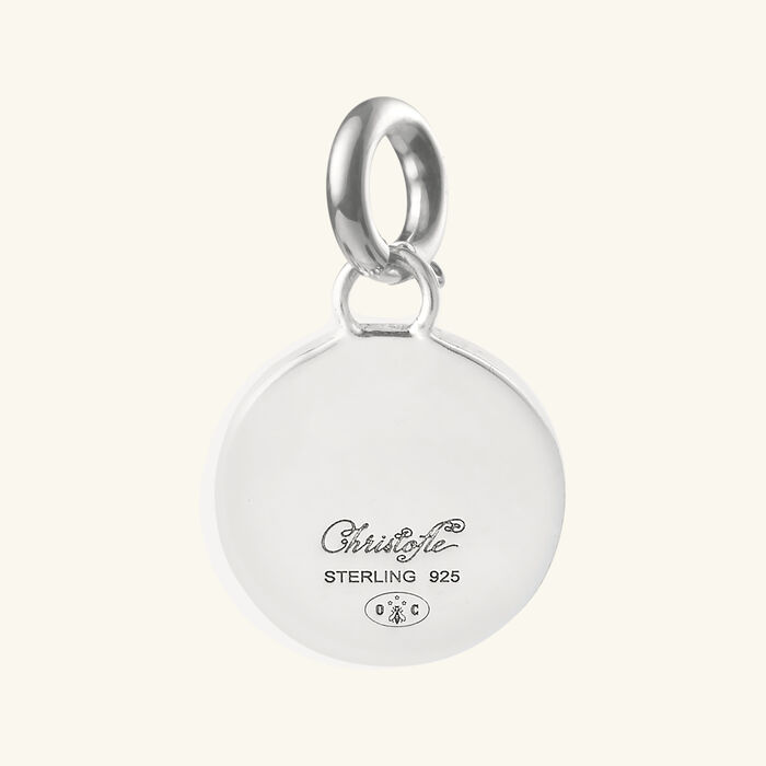 كريستوفل دلاية على شكل ميدالية شري شري فضية