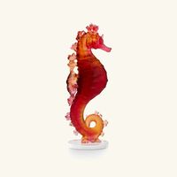 daum mer de corail seahorse figurine mini red