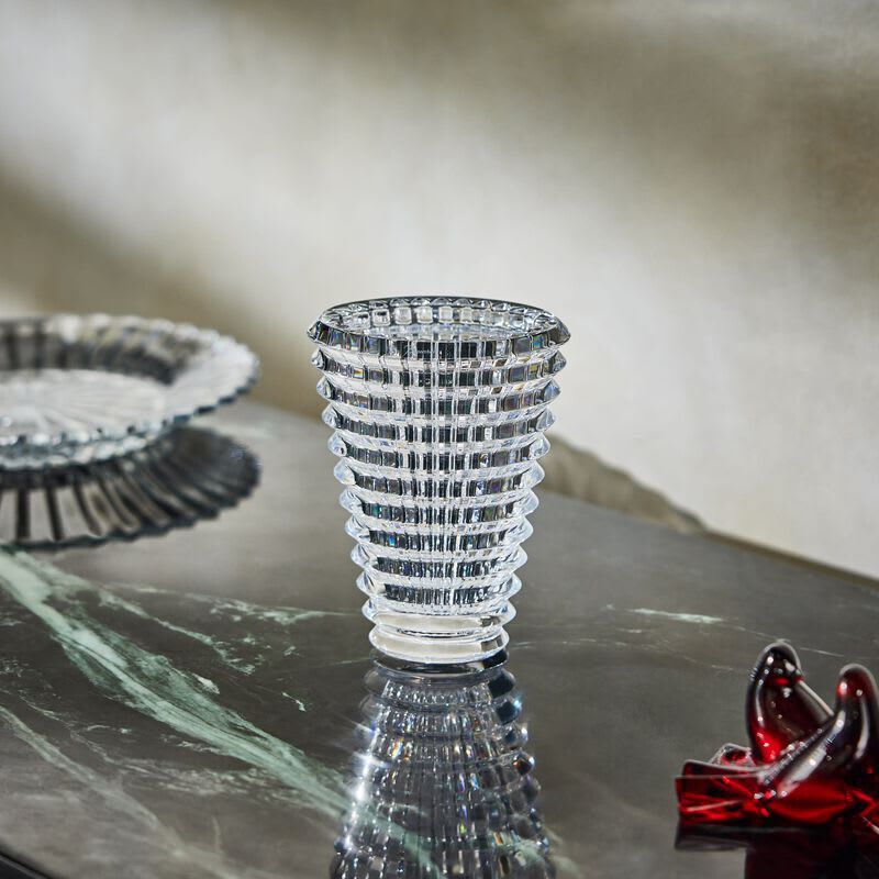 baccarat eye vase round small clear