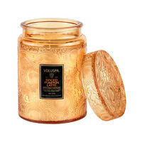 Spiced Pumpkin Latte Large Jar Candle With Glass Lid voluspa spiced pumpkin latte large jar candle with glass lid