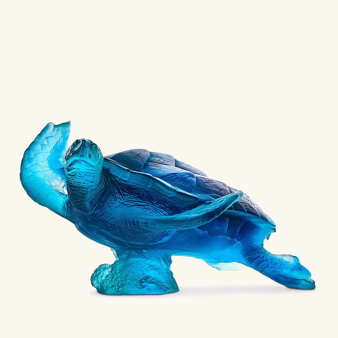 daum mer de corail sea turtle figurine small blue