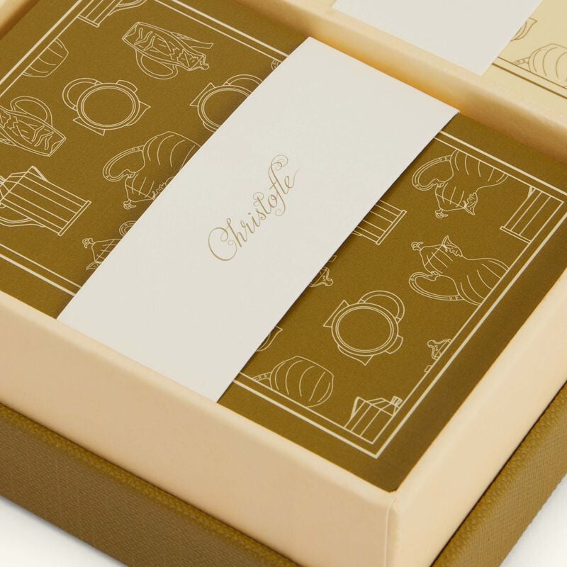 christofle duel des thes 54 cards set of 2