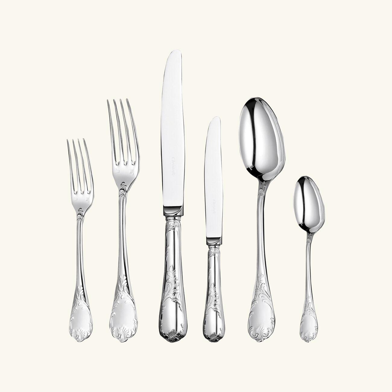 Marly Flatware Set 36 pieces Silver Plated christofle marly flatware set 36 pieces silver plated