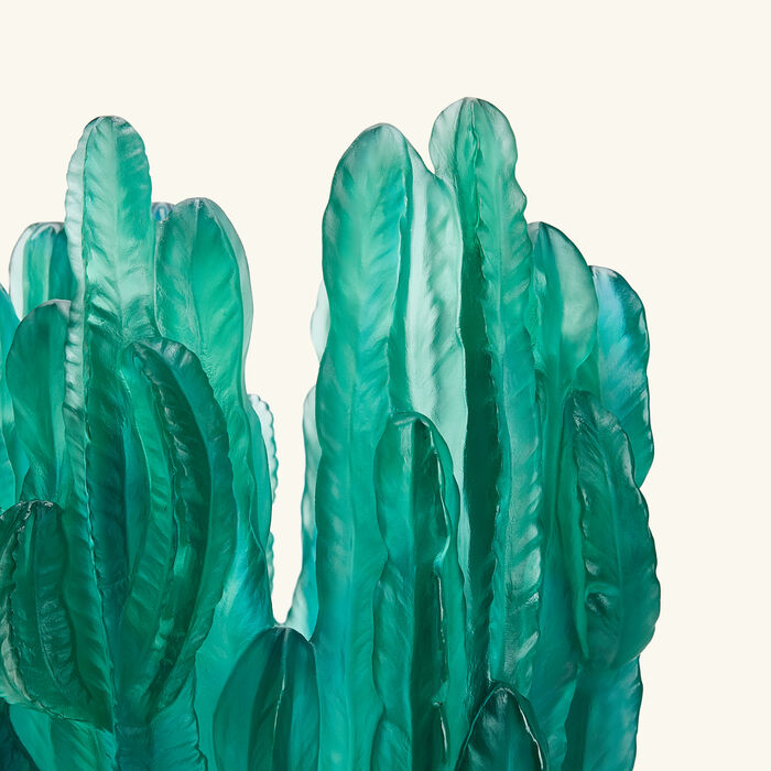 daum jardin de cactus vase large green