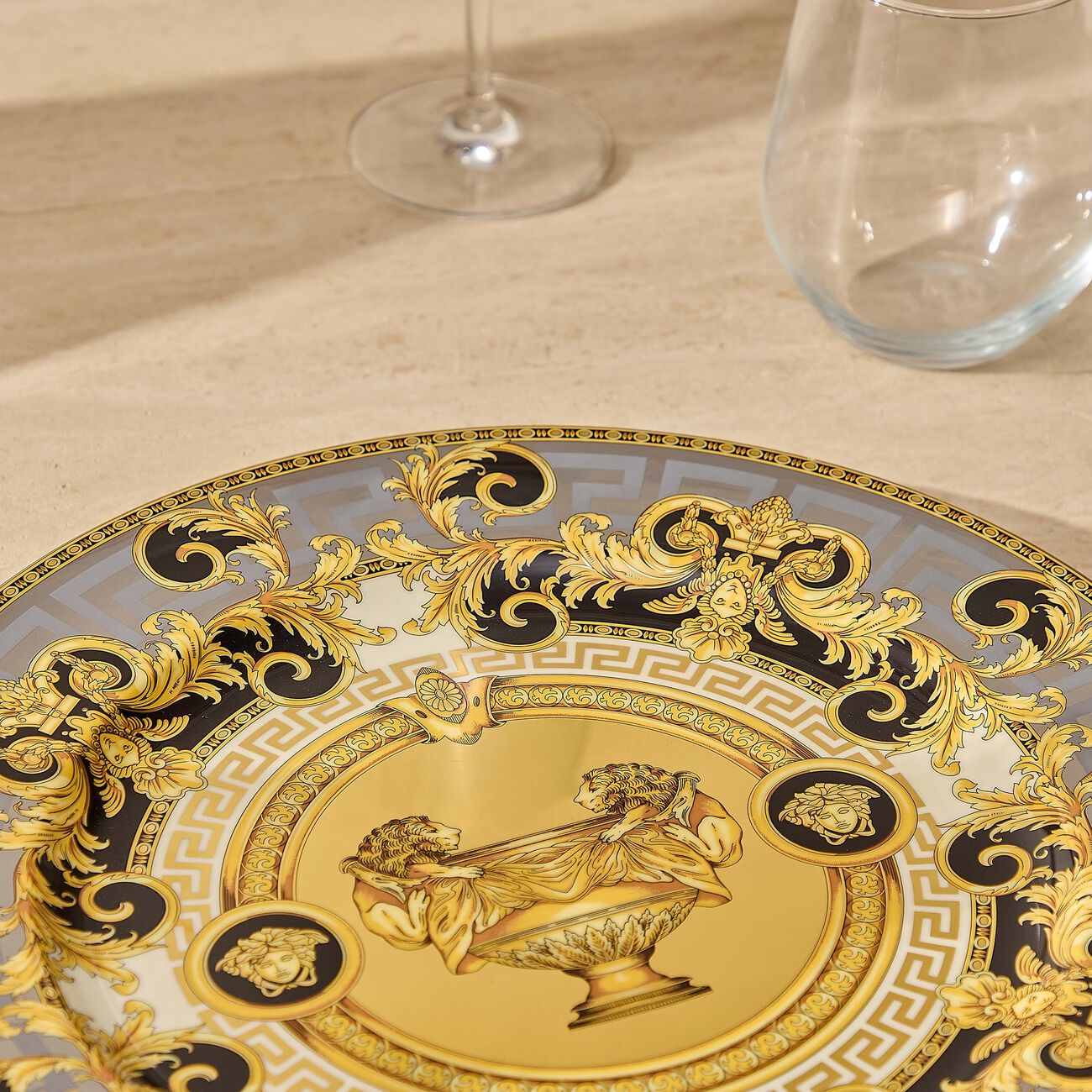 versace prestige gala underplate round gold 30cm