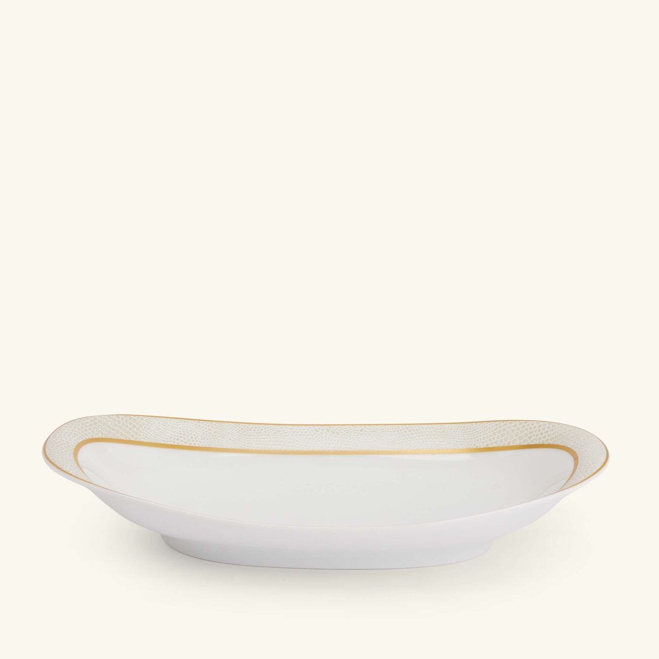Sauvage Blanc Serving Platter Oval Gold 23cm bernardaud sauvage blanc serving platter oval gold 23cm
