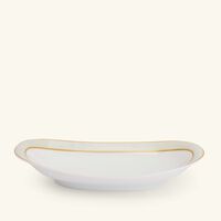 Sauvage Blanc Serving Platter Oval Gold 23cm bernardaud sauvage blanc serving platter oval gold 23cm