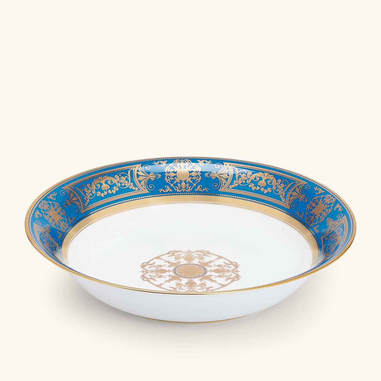 bernardaud aux rois open vegetable dish gold