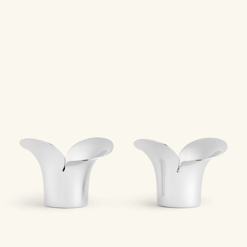 georg jensen bloom tealight candleholder silver set of 2