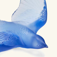 Swallow Wings Up Sculpture Small Blue lalique swallow wings up sculpture small blue