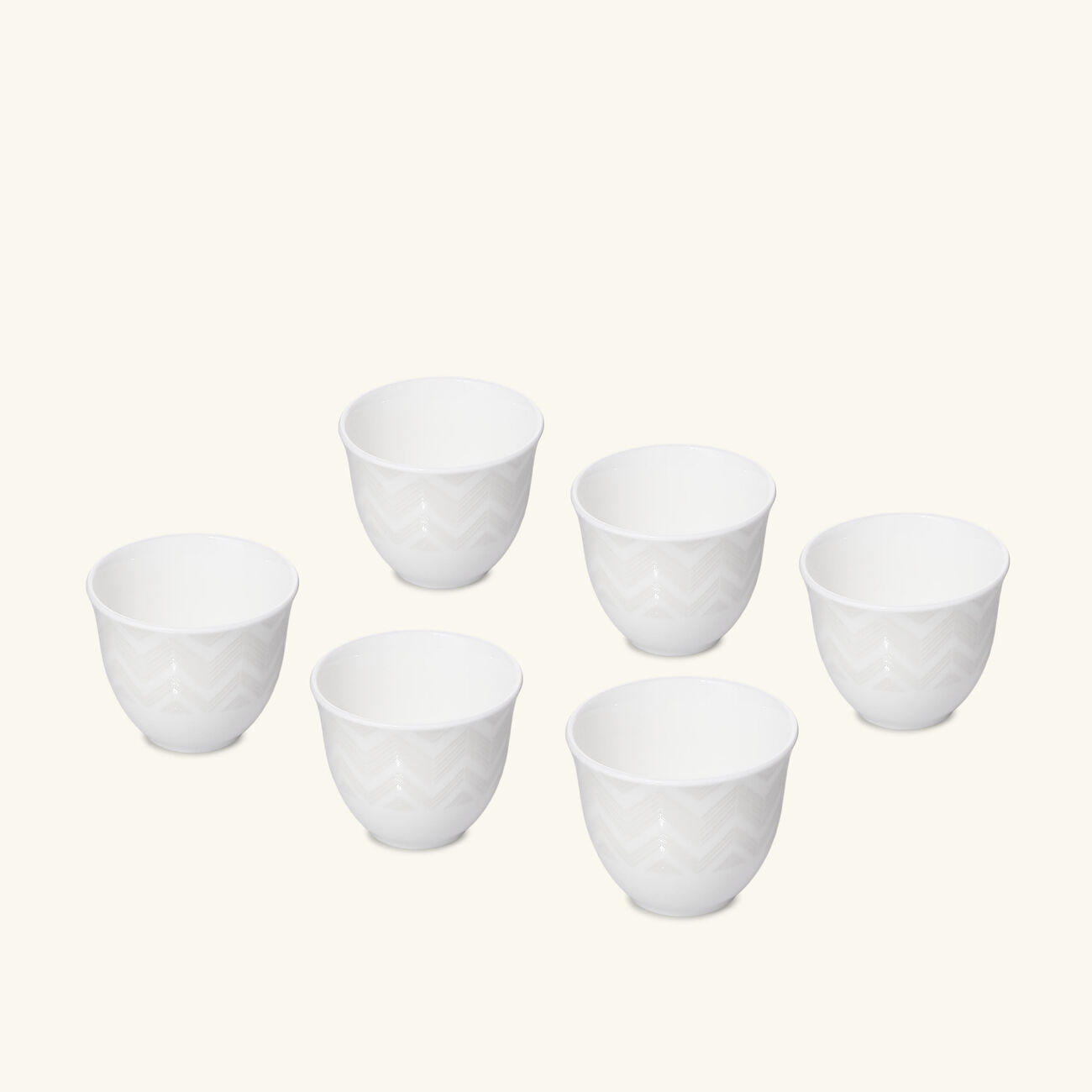 ميسوني هوم فنجان عربي زيج زاج أبيض طقم ست قطع