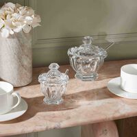 Harcourt Missouri Mustard Jar with Spoon Clear baccarat harcourt missouri mustard jar with spoon clear