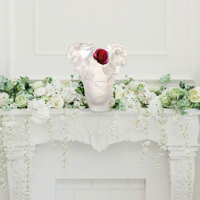 مزهرية روز باشن صغيرة شفافة دوم مزهرية روز باشن صغيرة شفافة