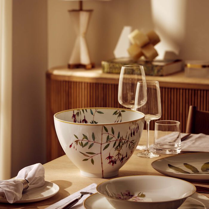 bernardaud jardin indien salad bowl white 26cm