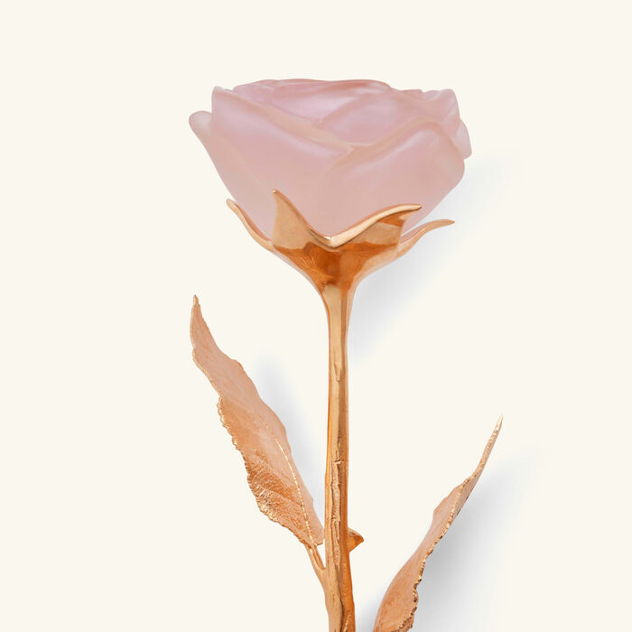 daum rose eternelle flower figurine mini pink