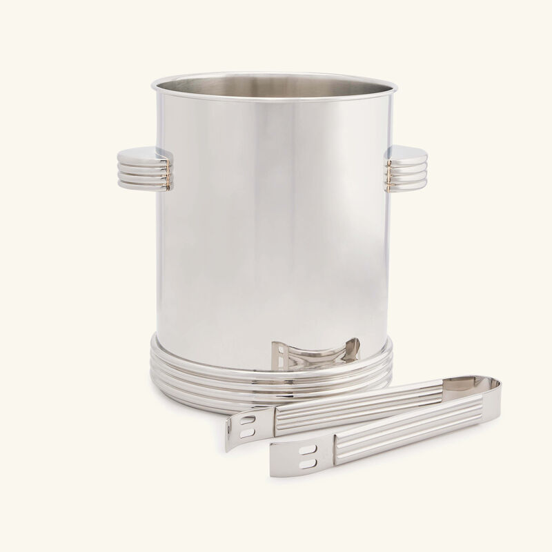 ralph lauren home thorpe ice bucket with tongs stainless steel