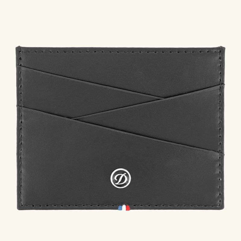 Line D Capsule Card Holder Black st dupont line d capsule card holder black