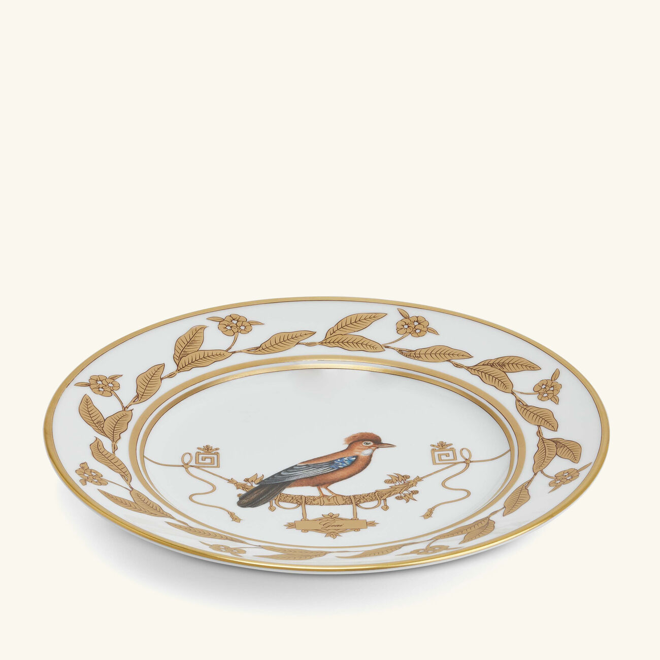 ginori 1735 voli re geai dessert plate round gold 22cm