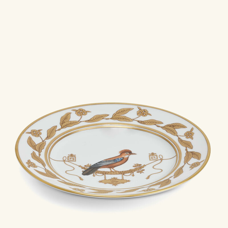 ginori 1735 voli re geai dessert plate round gold 22cm