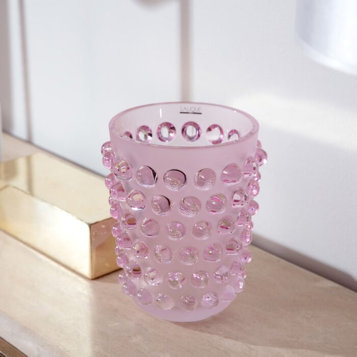 Mossi Vase Small Pink lalique mossi vase small pink