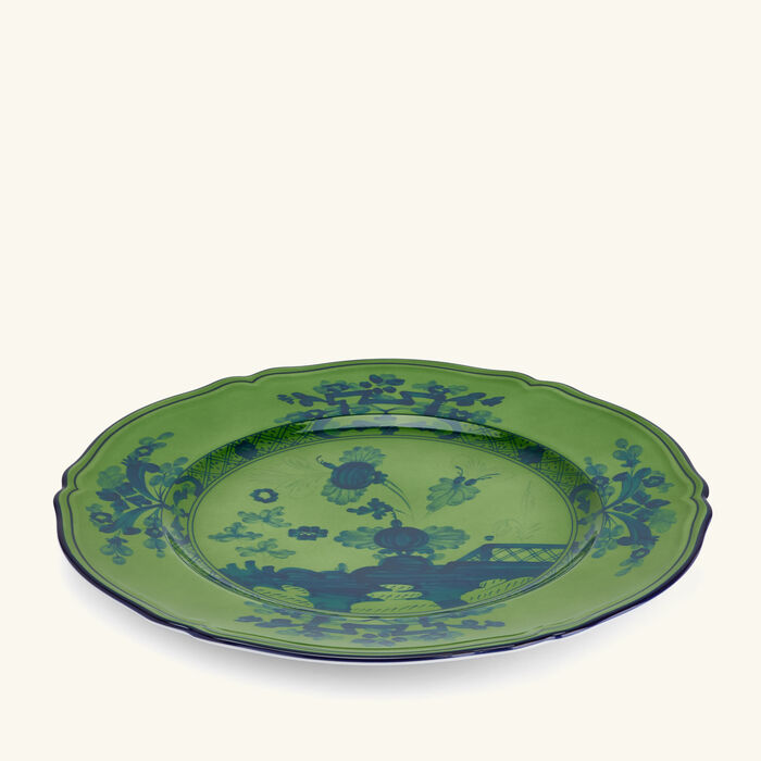 ginori 1735 oriente italiano charger plate round green 31cm