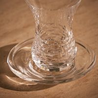 ماريو تشيوني فنجان الشاي سينسوريال أرمودو مع صحنه شفاف