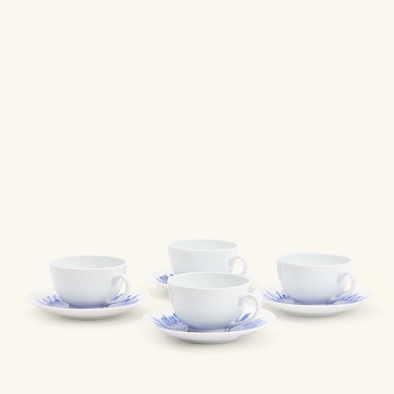 In Bloom Coffee Cup & Saucer Blue Set Of 4 bernardaud in bloom coffee cup saucer blue set of 4