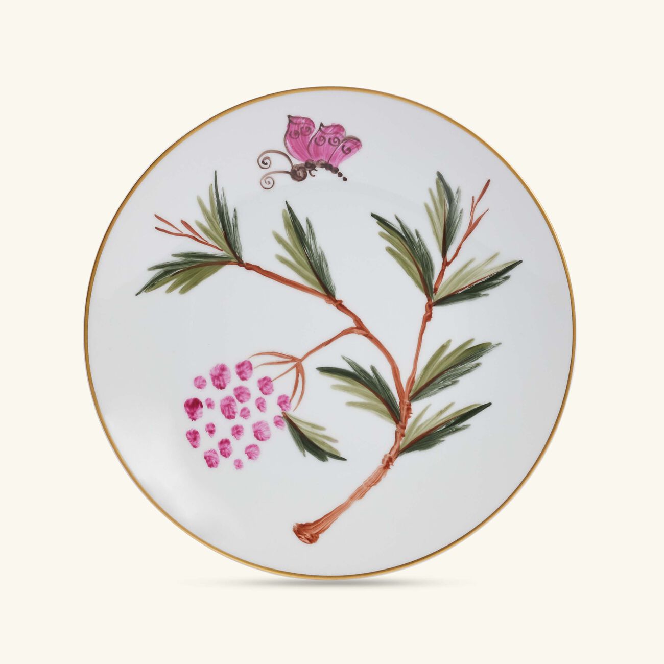 marie daage jardins de shalimar dessert plate round pink 21cm
