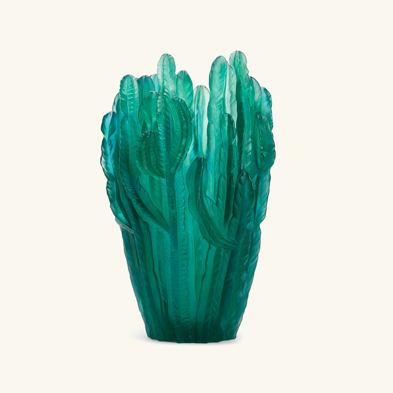 Jardin de Cactus Vase Large Green daum jardin de cactus vase large green