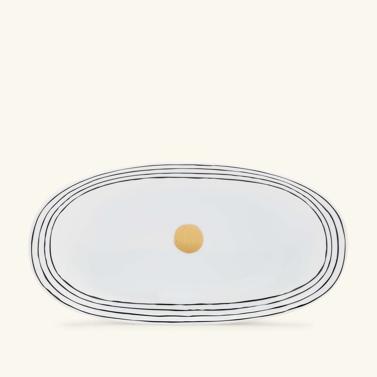 bernardaud aboro serving platter black 23cm