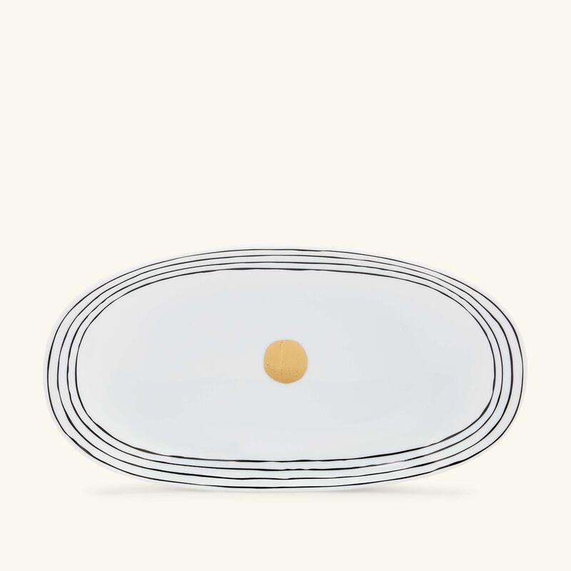 bernardaud aboro serving platter black 23cm