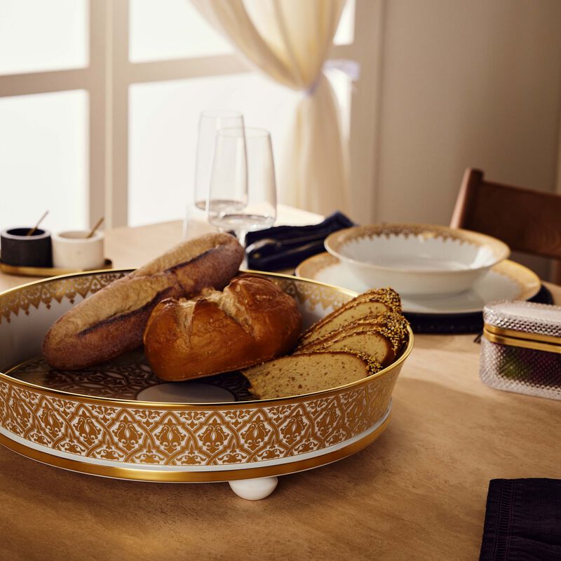 Venise Serving Platter Round Gold bernardaud venise serving platter round gold