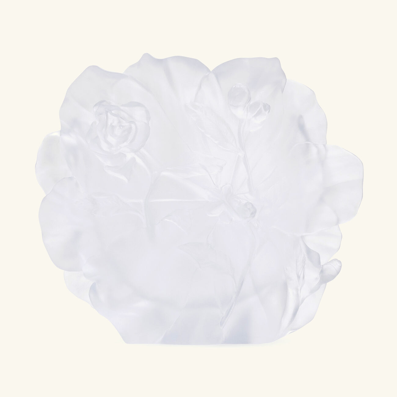 daum camellia vase medium white