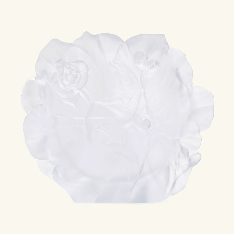 daum camellia vase medium white