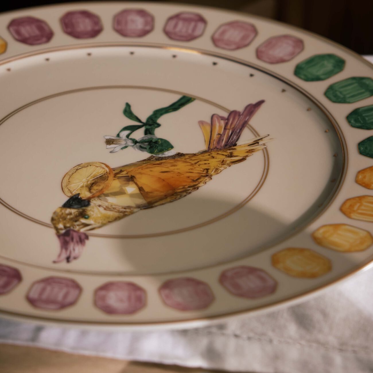 rosenthal idyllia service plate round cockatoo 33 cm