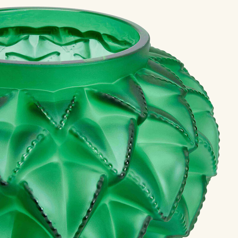 Languedoc Vase Small Green lalique languedoc vase small green