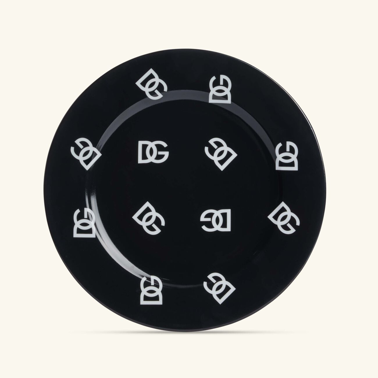 DG Logo Dinner Plate Round 26cm Set Of 2 dolce gabbana casa dg logo dinner plate round 26cm set of 2