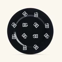 DG Logo Dinner Plate Round 26cm Set Of 2 dolce gabbana casa dg logo dinner plate round 26cm set of 2