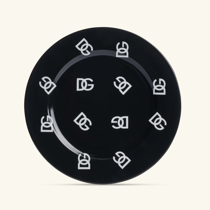 DG Logo Dinner Plate Round 26cm Set Of 2 dolce gabbana casa dg logo dinner plate round 26cm set of 2