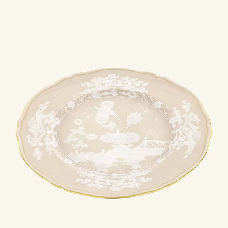 طبق تقديم دائري ميرجينا أورينتي إيطاليانو باللون البيج 31 سم جينوري 1766 طبق تقديم دائري ميرجينا أورينتي إيطاليانو باللون البيج 31 سم