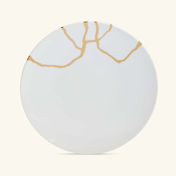 bernardaud kintsugi dinner plate round white set of 12