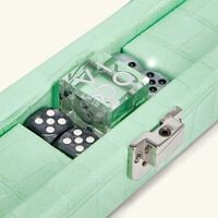Mint Crocodile Backgammon Set Medium vido mint crocodile backgammon set medium