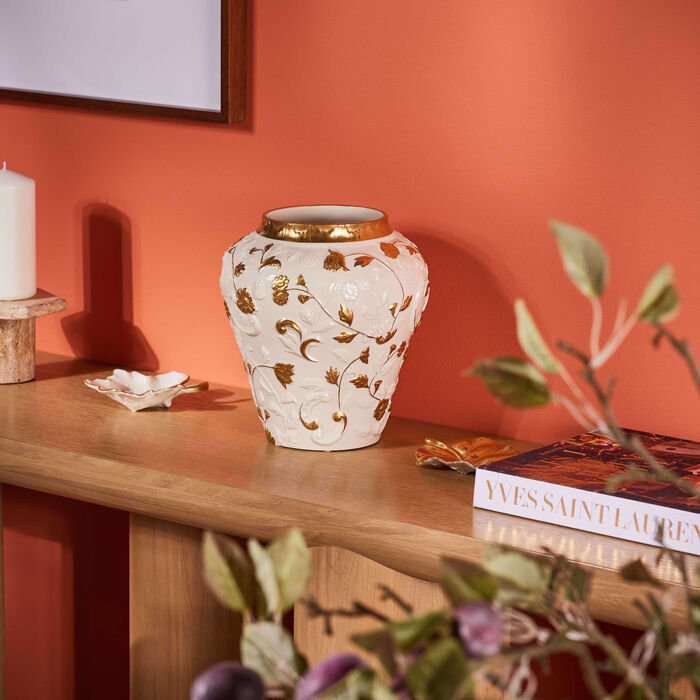 Taormina Vase Small White villari taormina vase small white