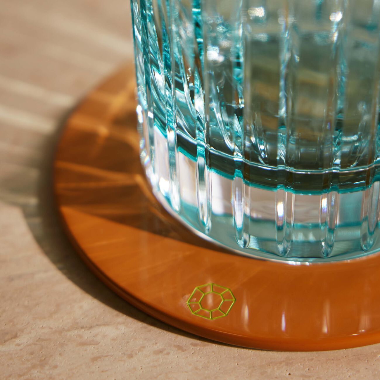 baccarat octogone coasters intense set of 4