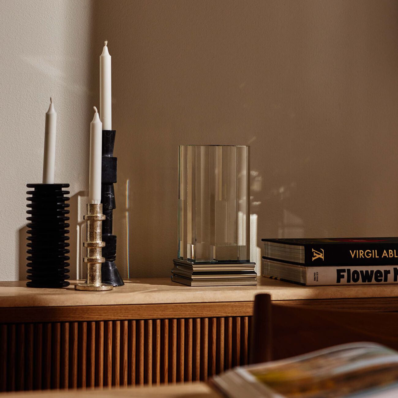 christofle perspectives vase rectangular medium clear