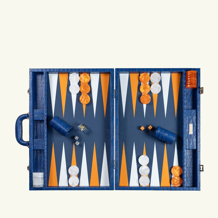 vido alligator backgammon set large