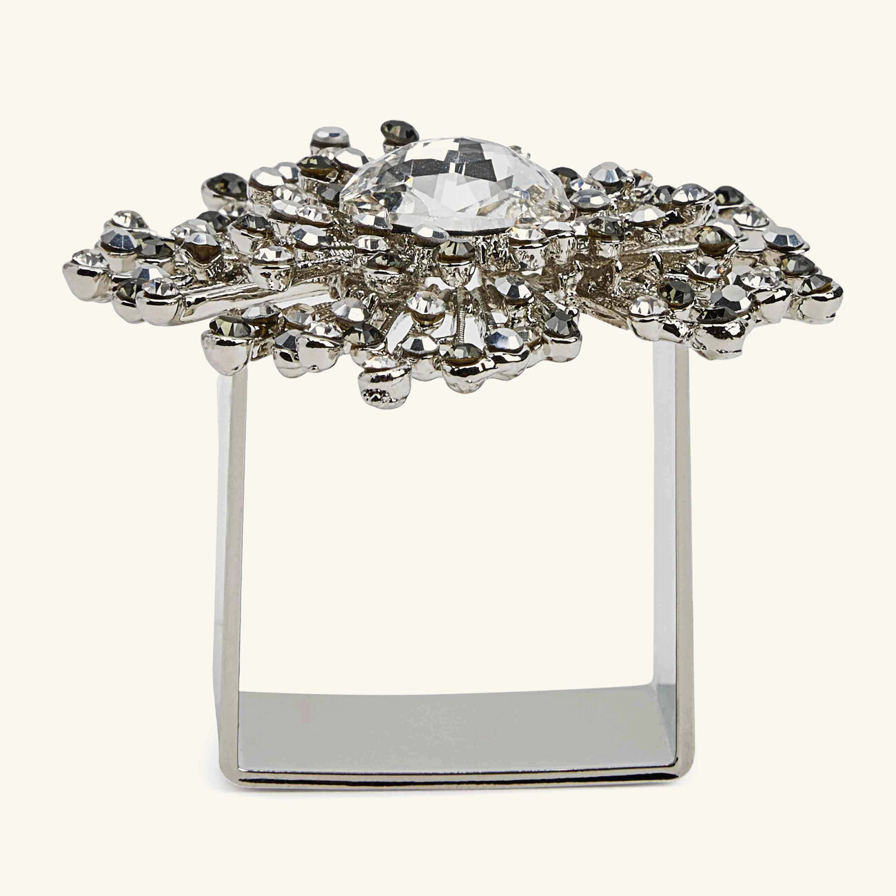 Gem Burst Napkin Ring Silver Set Of 4 kim seybert gem burst napkin ring silver set of 4