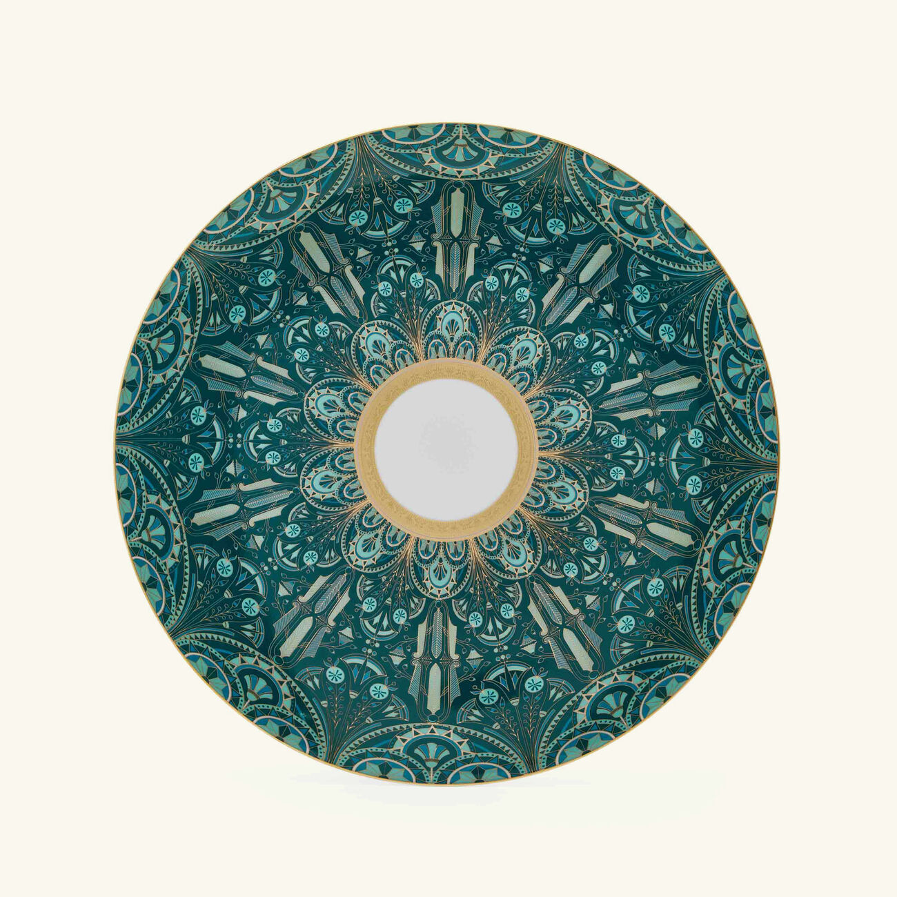 هافيلاند طبق الضيافة ريف دو نيل دائري أخضر 32 سم