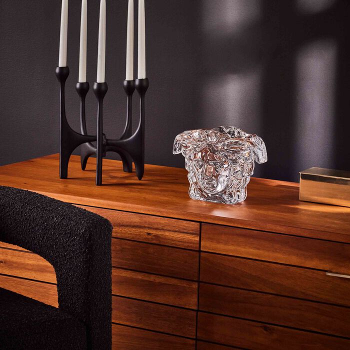 Medusa Grande Vase Small Clear versace medusa grande vase small clear