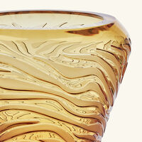 lalique tigre vase large amber